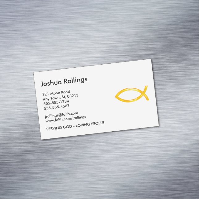 Christian Fish Business Card Magnet (In Situ)