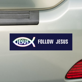 Christian Fish | Follow Jesus Bumper Sticker