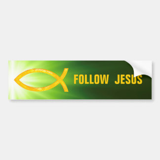 Christian Fish | Follow Jesus Bumper Sticker