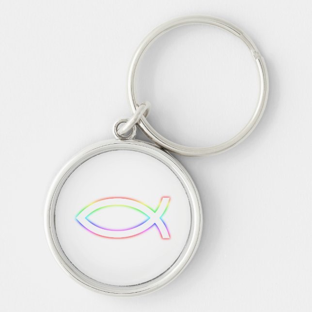 Christian Fish Glowing Symbol Keychain (Front)