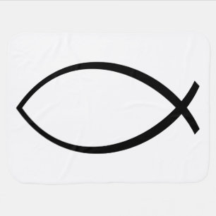 Christian Fish (Ichthys) Symbol Baby Blanket