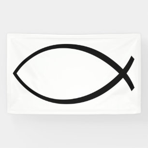 Christian Fish (Ichthys) Symbol Banner