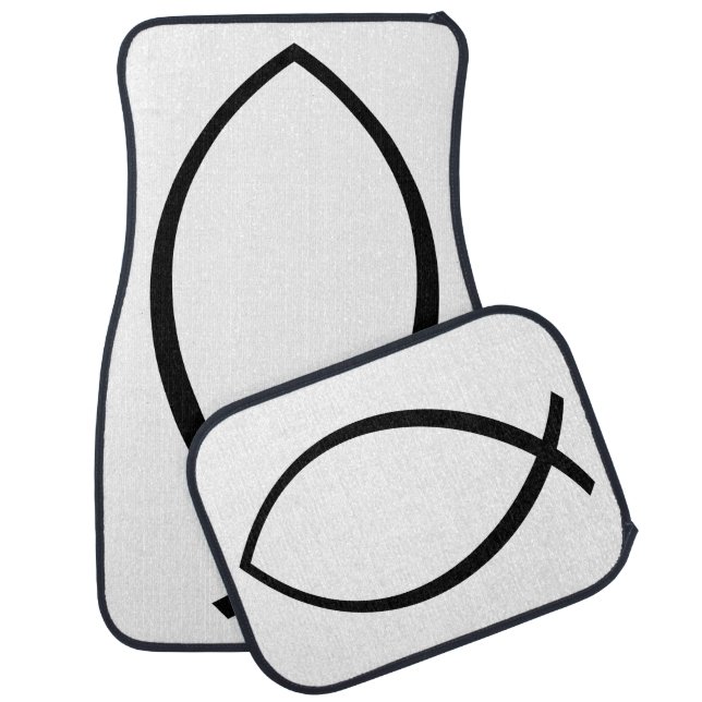 Christian Fish (Ichthys) Symbol Car Floor Mat (Set)