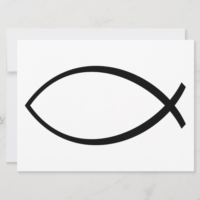 Christian Fish (Ichthys) Symbol Card (Front)