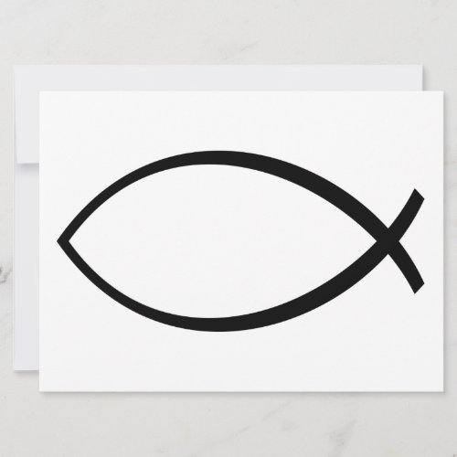 Christian Fish Ichthys Symbol Card