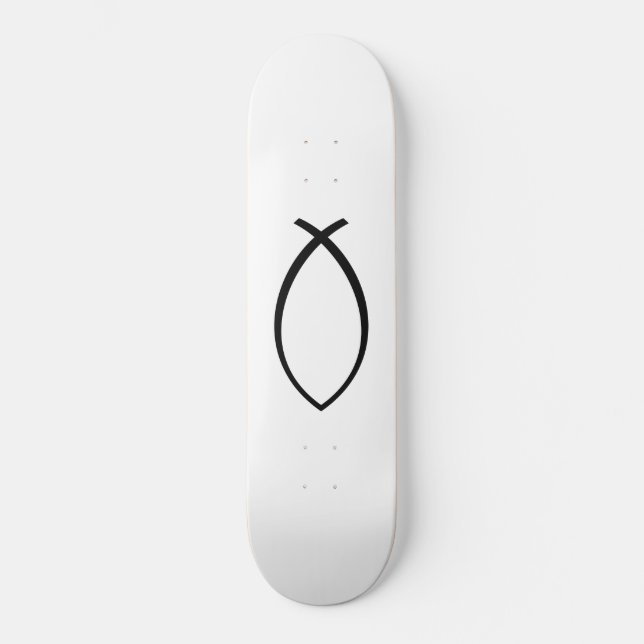 Christian Fish (Ichthys) Symbol Skateboard (Front)