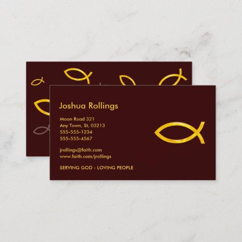 Christian Fish  Inspirational Business Card