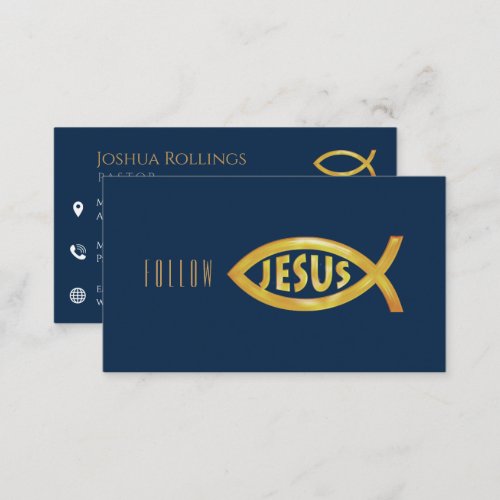 Christian Fish JESUS  Inspirational Business Card