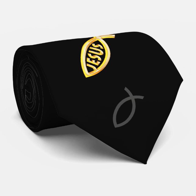Christian Fish | Jesus Neck Tie (Rolled)