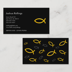 Christian Fish   Pastor Business Card