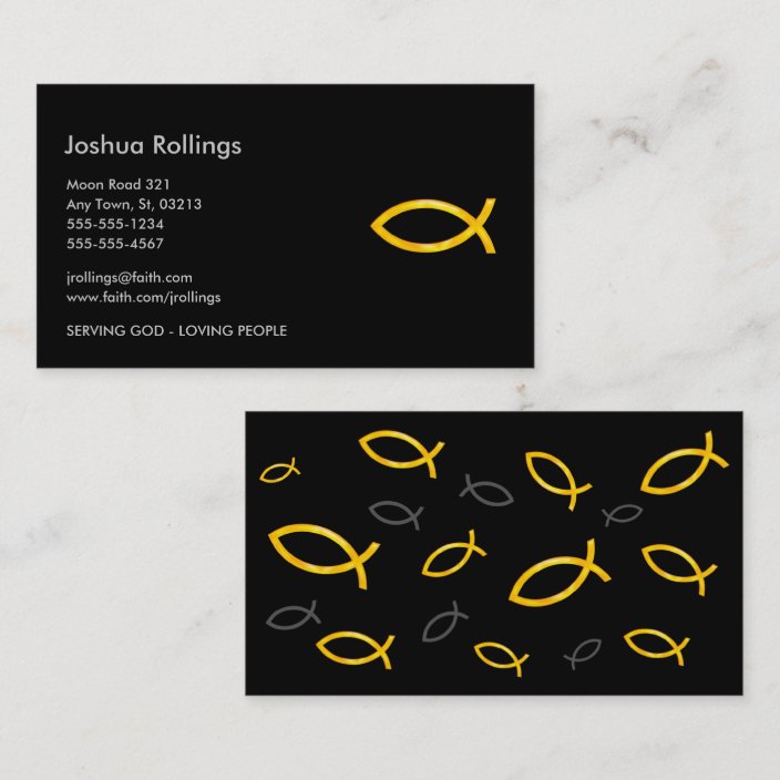 Christian Fish Pastor Business Card Zazzle Com