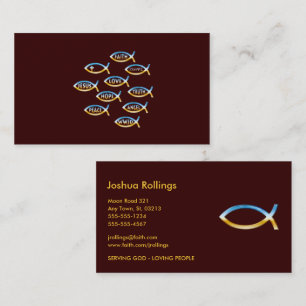 Christian   Fish Symbol Business Card