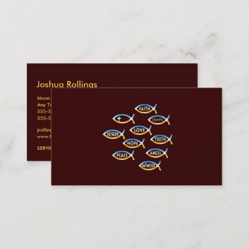 Christian  Fish Symbol Business Card