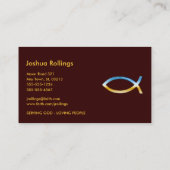 Christian | Fish Symbol Business Card (Back)
