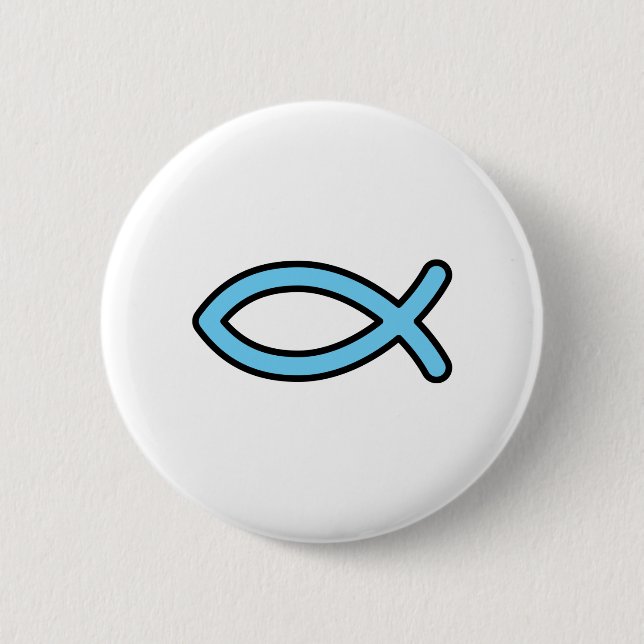 Christian Fish Symbol Button (Front)