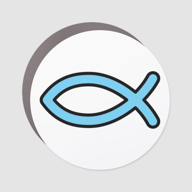 Christian Fish Symbol Car Magnet (Front)