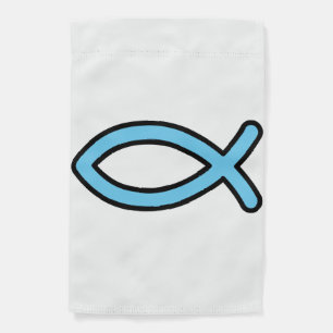 Christian Fish Symbol Garden Flag