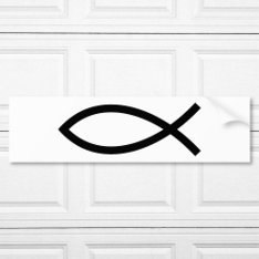 Christian Fish Symbol Ichthys Bumper Sticker at Zazzle