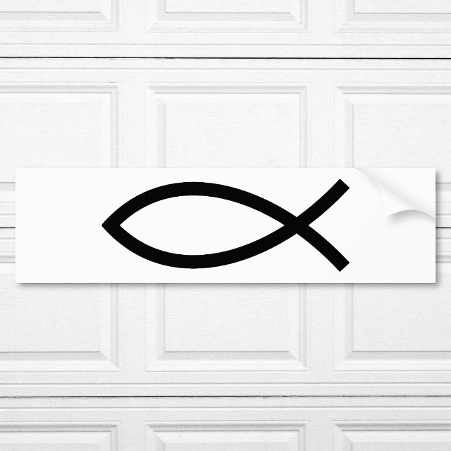 Christian Fish Symbol Ichthys Bumper Sticker (Creator Uploaded)