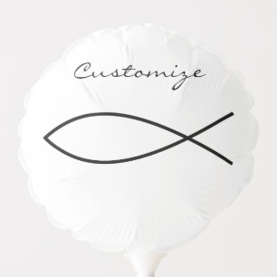 Christian Fish Symbol Ichthys Thunder_Cove Balloon