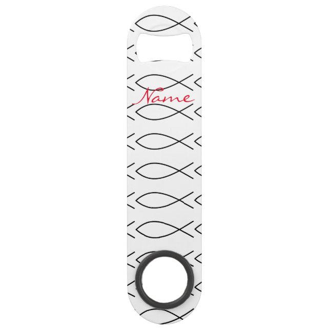 Christian Fish Symbol Ichthys Thunder_Cove Bar Key (Front)