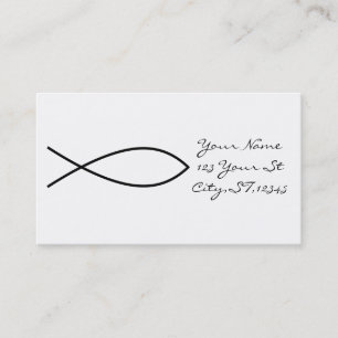 Christian Fish Symbol Ichthys Thunder_Cove Business Card