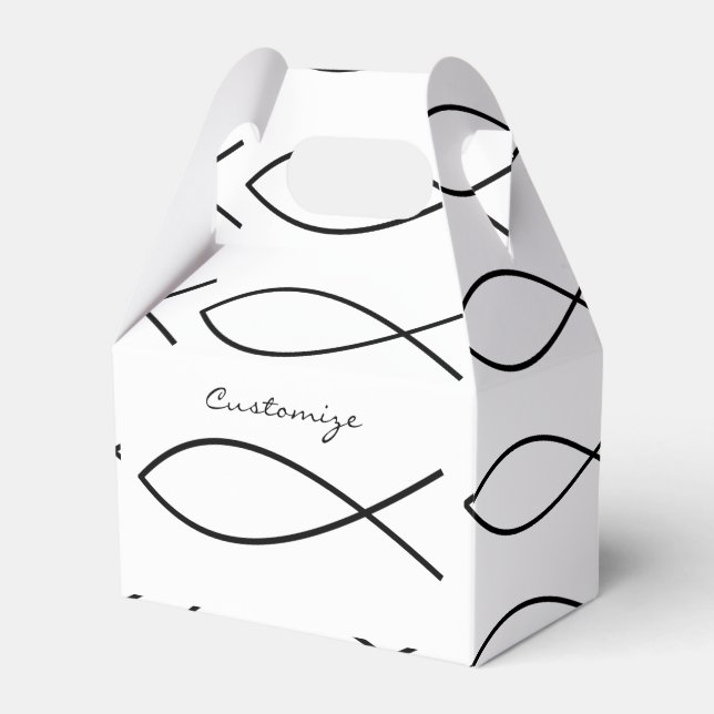Christian Fish Symbol Ichthys Thunder_Cove Favor Boxes (Front Side)