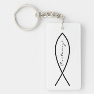 Christian Fish Symbol Ichthys Thunder_Cove Keychain