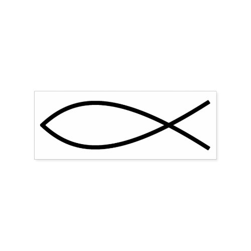 Christian Fish Symbol Ichthys Thunder_Cove Rubber Stamp