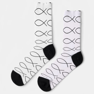 Christian Fish Symbol Ichthys Thunder_Cove Socks