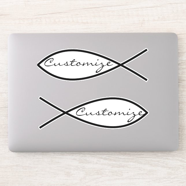 Christian Fish Symbol Ichthys Thunder_Cove Sticker (Computer)