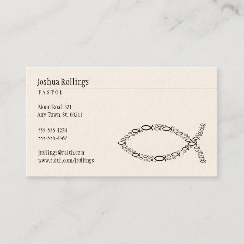 Christian Fish Symbol  Inspirational Business Card