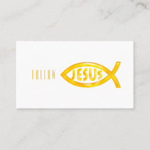 Christian Fish Symbol Inspirational Business Card