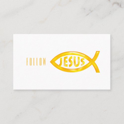 Christian Fish Symbol  Inspirational Business Card