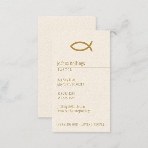 Christian Fish Symbol  Inspirational Business Card