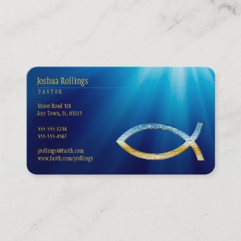 Christian Fish Symbol | Inspirational Business Card by Christian_Designs at Zazzle