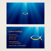 Christian Fish Symbol | Inspirational Business Card