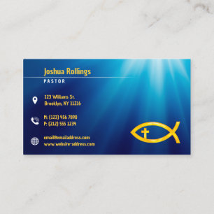 Christian Fish Symbol Inspirational Business Card