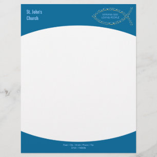 Christian Fish Symbol Letterhead