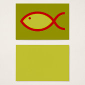 Christian Fish Symbol - LOUD! Gold and Red (Front & Back)