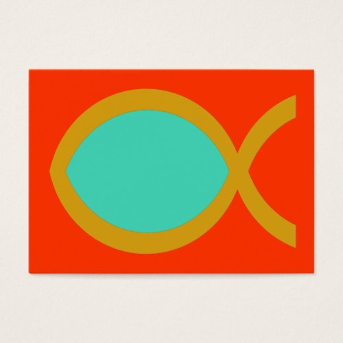 Christian Fish Symbol Tract Card / Business Card Template