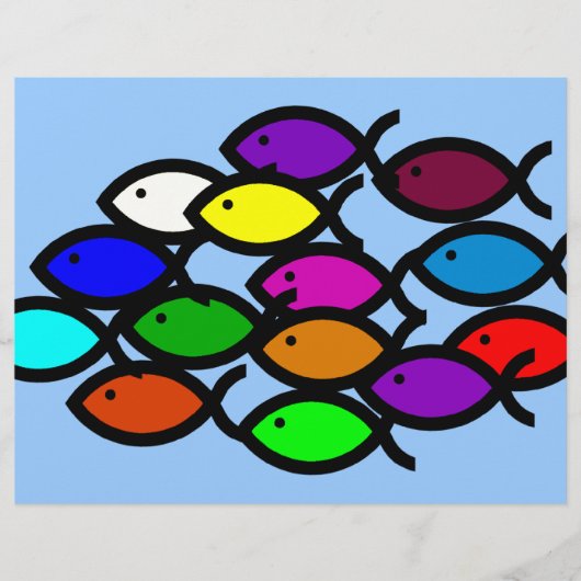 Christian Fish Symbols - Rainbow School - (Front)