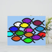 Christian Fish Symbols - Rainbow School - (Standing Front)