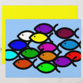 Christian Fish Symbols - Rainbow School - (Front/Back)