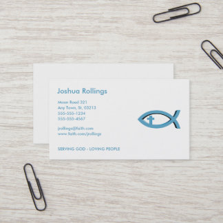 Christian Fish with Cross  | Share your Faith Business Card