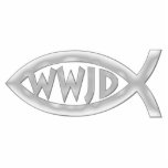 Christian Fish - WWJD - Photo Sculpture<br><div class="desc">The Ichthus or fish symbol was used by early Christians to identify themselves as followers of Jesus Christ and to express their affinity to Christianity</div>