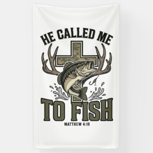 Christian Fishing Design He Called Me to Fish Banner