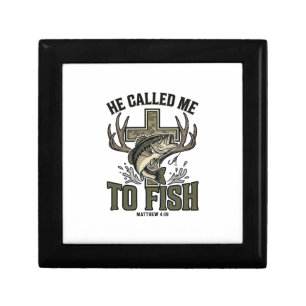 Christian Fishing Design He Called Me to Fish Gift Box