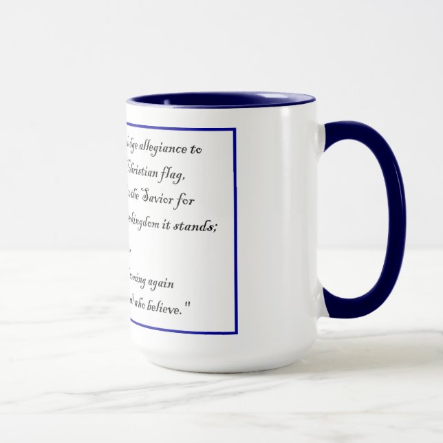 Christian Fkag and Pledge to the Christian Flag Mug (Right)