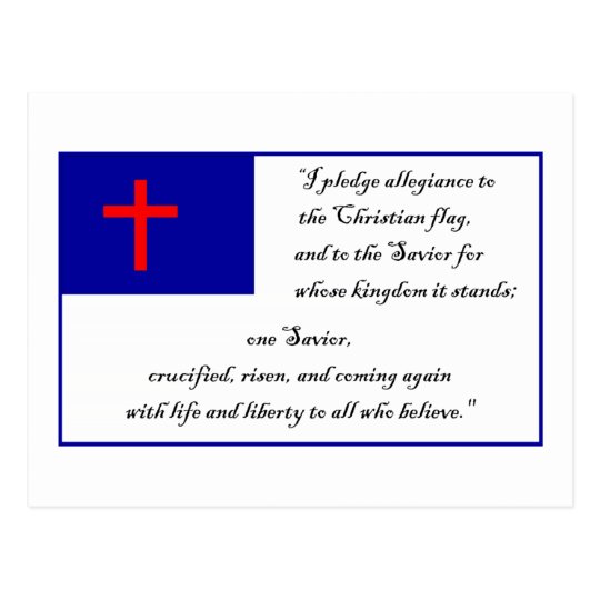 christian-flag-and-pledge-to-the-christian-flag-postcard-zazzle